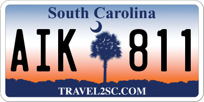 SC license plate AIK811
