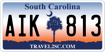 SC license plate AIK813