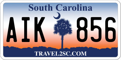 SC license plate AIK856