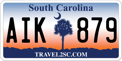 SC license plate AIK879