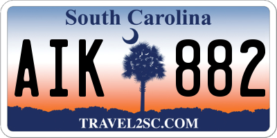 SC license plate AIK882