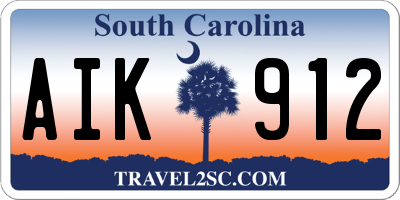 SC license plate AIK912