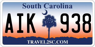 SC license plate AIK938