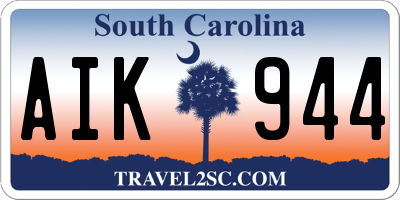SC license plate AIK944