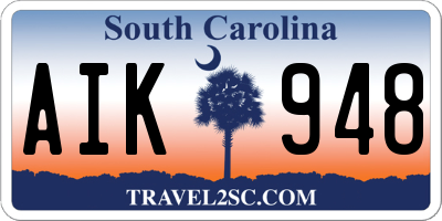 SC license plate AIK948