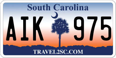 SC license plate AIK975