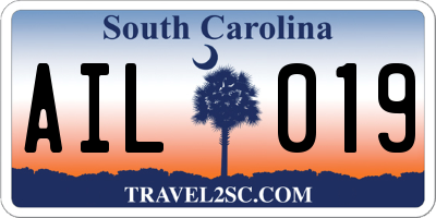 SC license plate AIL019