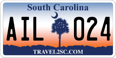 SC license plate AIL024