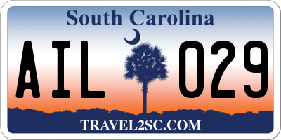 SC license plate AIL029