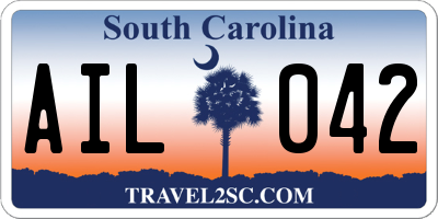 SC license plate AIL042