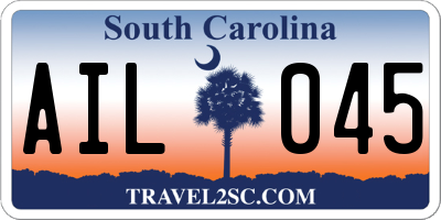 SC license plate AIL045