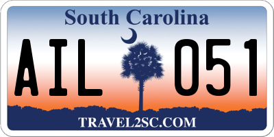 SC license plate AIL051