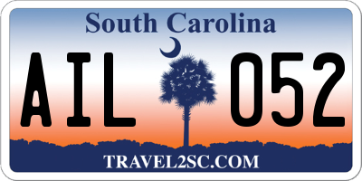 SC license plate AIL052
