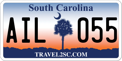 SC license plate AIL055