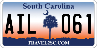 SC license plate AIL061