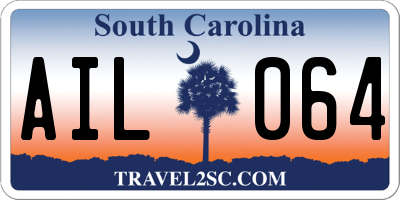 SC license plate AIL064