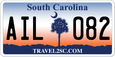 SC license plate AIL082
