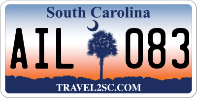 SC license plate AIL083