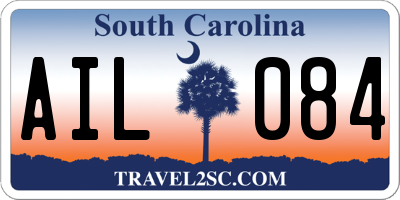 SC license plate AIL084