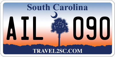 SC license plate AIL090