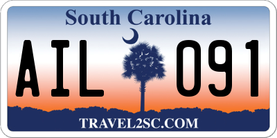 SC license plate AIL091