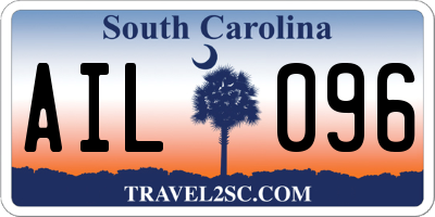 SC license plate AIL096