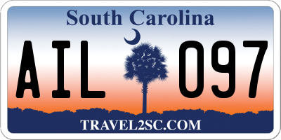 SC license plate AIL097