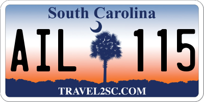 SC license plate AIL115