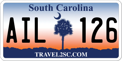 SC license plate AIL126
