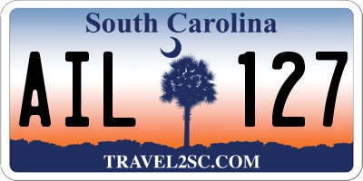 SC license plate AIL127