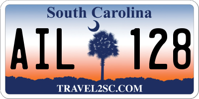 SC license plate AIL128