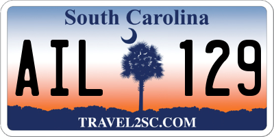SC license plate AIL129