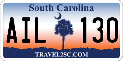 SC license plate AIL130