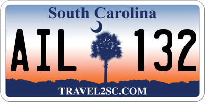 SC license plate AIL132