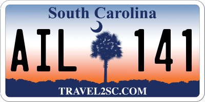 SC license plate AIL141