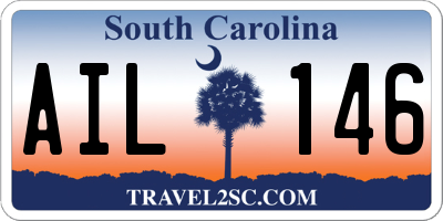 SC license plate AIL146