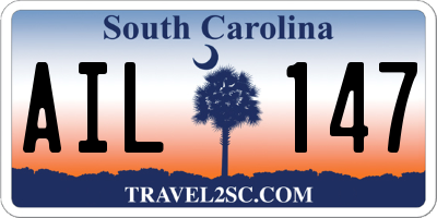 SC license plate AIL147