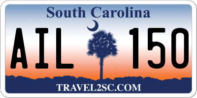 SC license plate AIL150