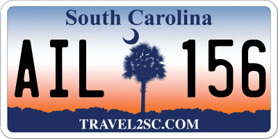 SC license plate AIL156