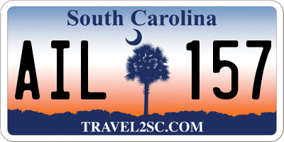 SC license plate AIL157