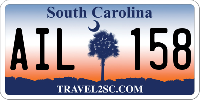 SC license plate AIL158