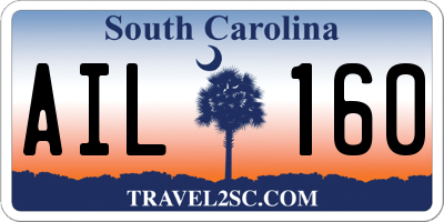 SC license plate AIL160