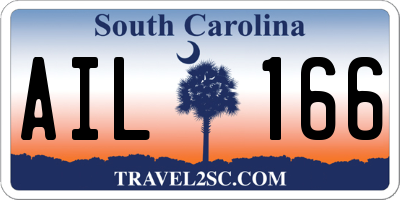 SC license plate AIL166