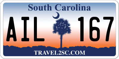 SC license plate AIL167