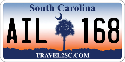 SC license plate AIL168