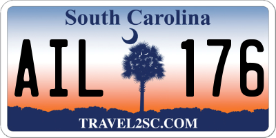 SC license plate AIL176