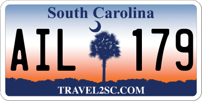 SC license plate AIL179