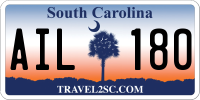 SC license plate AIL180