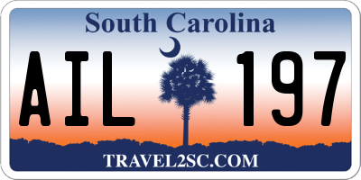 SC license plate AIL197