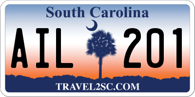 SC license plate AIL201